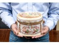 Crown Naples Capodimonte Porcelain Two Handled Box With Hinged Lid, 19th-20th C.