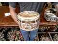 Crown Naples Capodimonte Porcelain Two Handled Box With Hinged Lid, 19th-20th C.