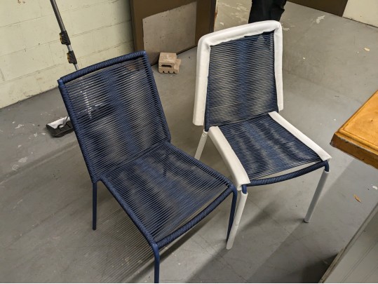 2 Zina Indigo Blue Dining Chairs