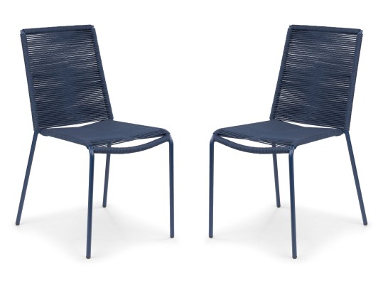 2 Zina Indigo Blue Dining Chairs