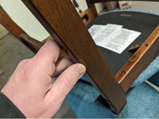 2 Nosh Andaman Blue Walnut Dining Chairs