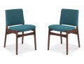 2 Nosh Andaman Blue Walnut Dining Chairs