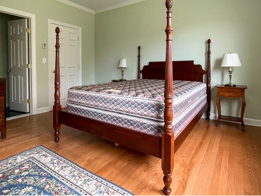 20th Century Queen Size Cherry Wood Poster Bed