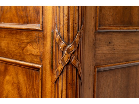 Mid 20th Century Louis XVI Style Fruitwood Wardrobe