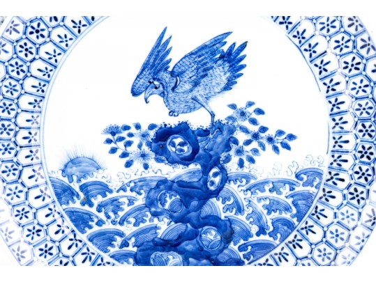 Five Pieces Of Asian Blue And White Ceramic Plate Ware