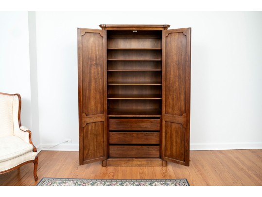 Mid 20th Century Louis XVI Style Fruitwood Wardrobe