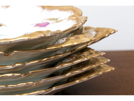 Collection Of Antique French Porcelain Plates And American China Fruit Bowls  