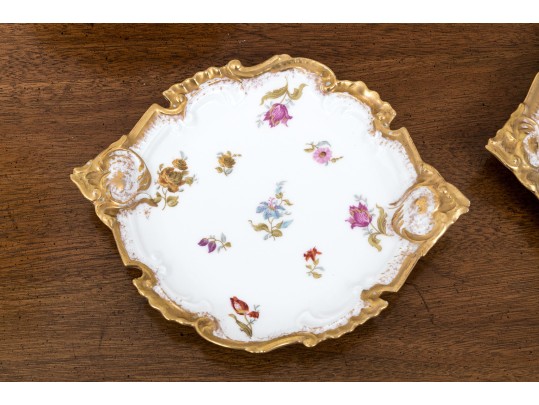 Collection Of Antique French Porcelain Plates And American China Fruit Bowls  