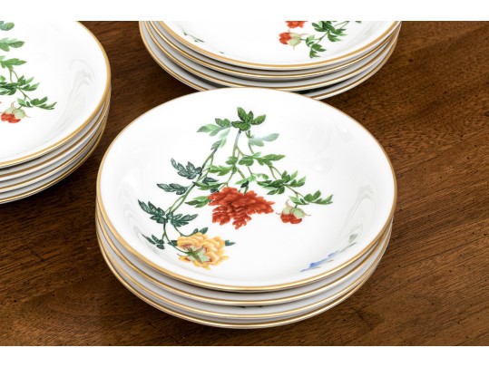 Collection Of Antique French Porcelain Plates And American China Fruit Bowls  