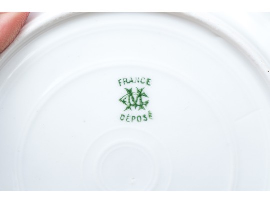 Collection Of Antique French Porcelain Plates And American China Fruit Bowls  