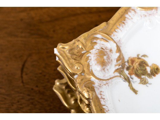 Collection Of Antique French Porcelain Plates And American China Fruit Bowls  