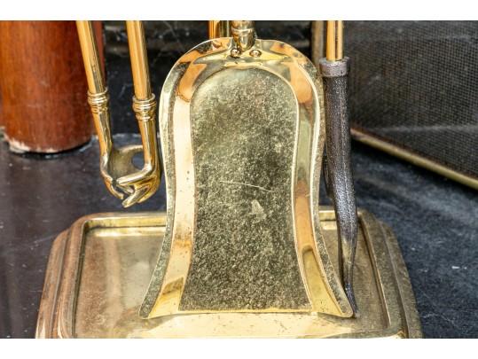 Early 20th Century Brass Fireplace Accessories