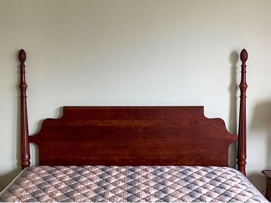 20th Century Queen Size Cherry Wood Poster Bed