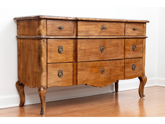 Country French Style Walnut Chest Of Drawers. 