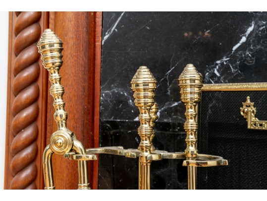 Early 20th Century Brass Fireplace Accessories