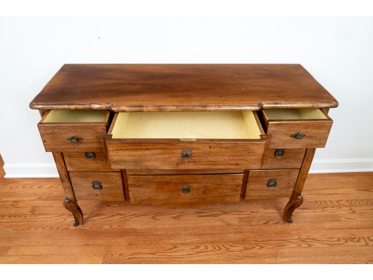 Country French Style Walnut Chest Of Drawers. 