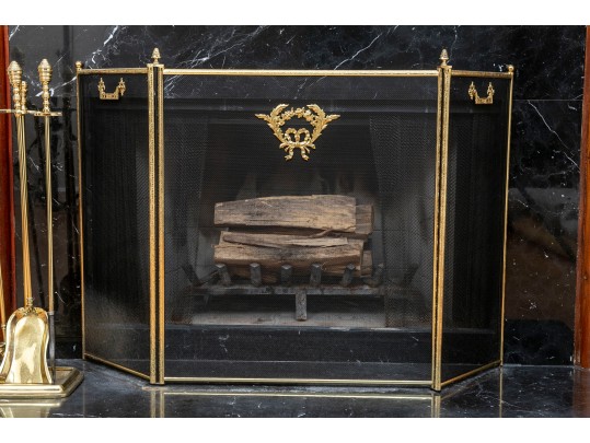 Early 20th Century Brass Fireplace Accessories