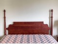 20th Century Queen Size Cherry Wood Poster Bed