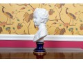 After Houdon, Porcelaine De France White Bisque Sculpture Bust Of A Youth