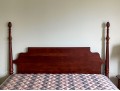 20th Century Queen Size Cherry Wood Poster Bed