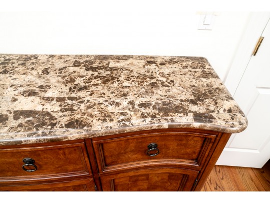 Fine Provincial Style Marble Top Dresser Chest