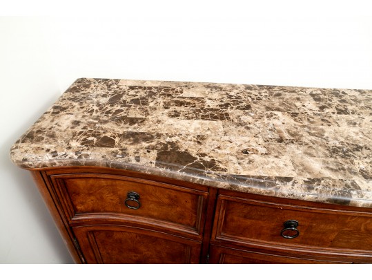 Fine Provincial Style Marble Top Dresser Chest