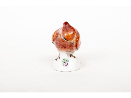 German, Meissen Hand Painted Porcelain Cardinal Bird
