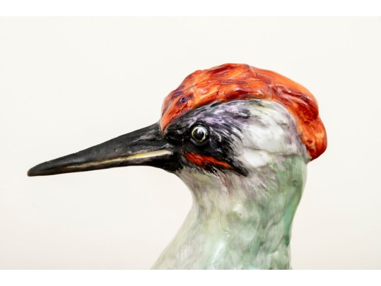 English, Crown Staffordshire Perched Woodpecker