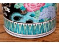 Chinese Famille Rose On Black Ground Porcelain Umbrella Stand