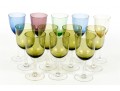 Collection Of Tinted Glass Stemmed Glasses