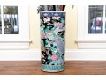 Chinese Famille Rose On Black Ground Porcelain Umbrella Stand
