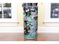 Chinese Famille Rose On Black Ground Porcelain Umbrella Stand
