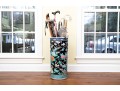 Chinese Famille Rose On Black Ground Porcelain Umbrella Stand