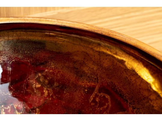 Finle Handcrafted Amberina Glass Bowl
