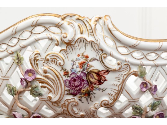Rococo Style Hand-painted Centerpiece Bowl 