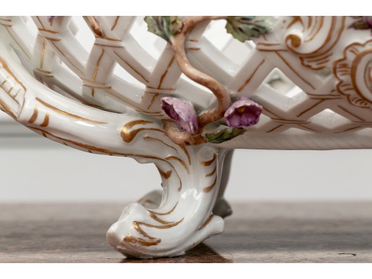 Rococo Style Hand-painted Centerpiece Bowl 
