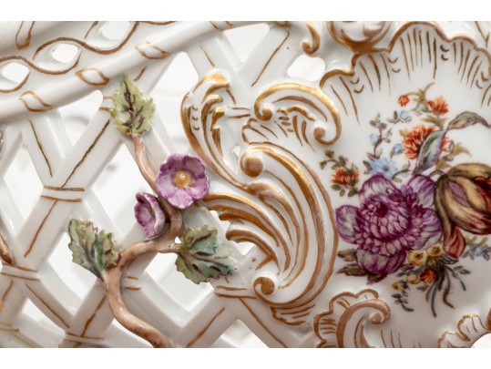 Rococo Style Hand-painted Centerpiece Bowl 