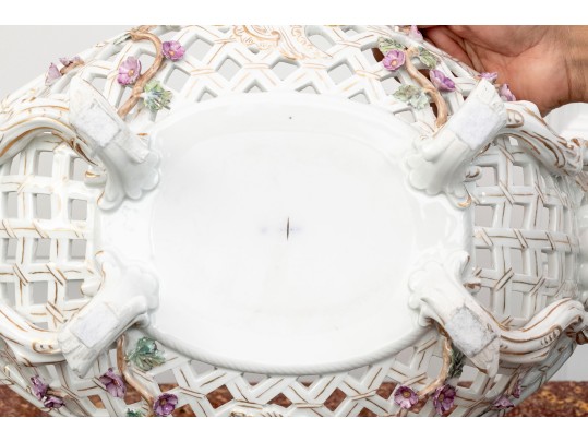 Rococo Style Hand-painted Centerpiece Bowl 