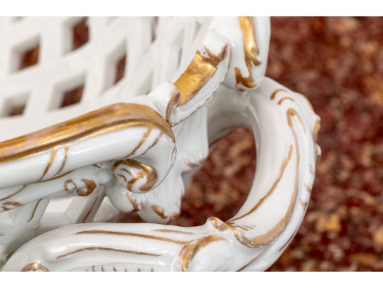 Rococo Style Hand-painted Centerpiece Bowl 