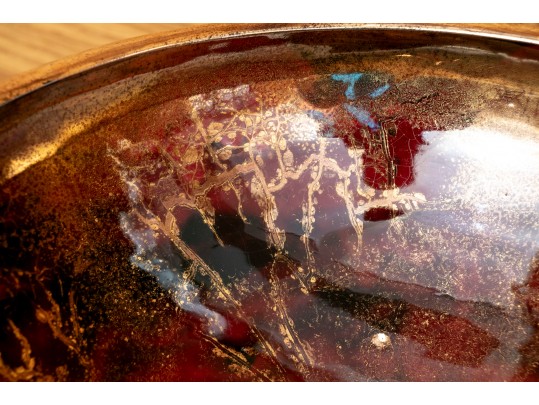 Finle Handcrafted Amberina Glass Bowl