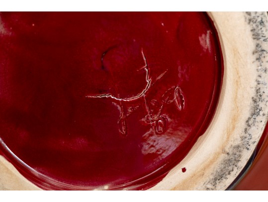 Finle Handcrafted Amberina Glass Bowl