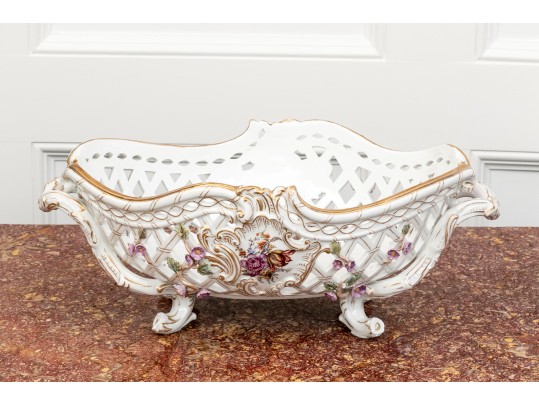 Rococo Style Hand-painted Centerpiece Bowl 
