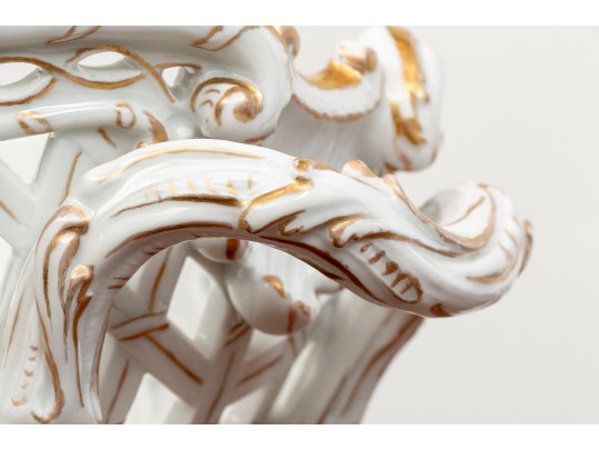 Rococo Style Hand-painted Centerpiece Bowl 