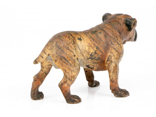 Austrian Cold Painted Brindle Bull Dog Figure