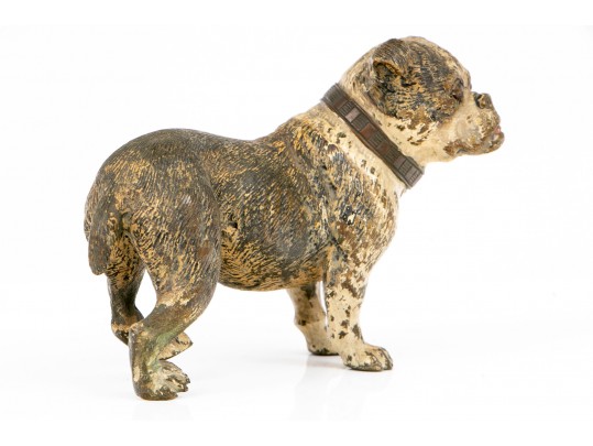 Cold Painted Vienna Bronze Figure Of A Bull Dog