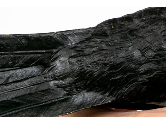 A Large Cold Painted Bronze Figure Of A Magpie By Franz Bergman