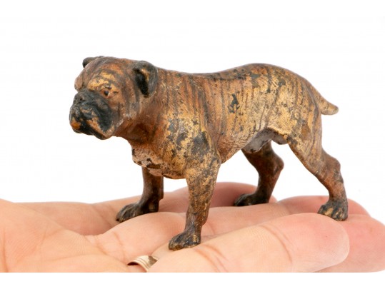 Austrian Cold Painted Brindle Bull Dog Figure