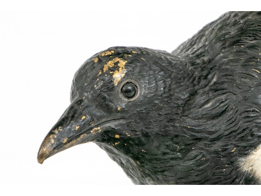 A Large Cold Painted Bronze Figure Of A Magpie By Franz Bergman