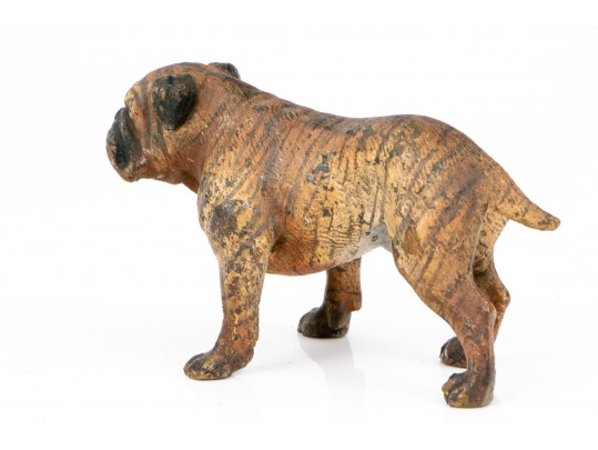 Austrian Cold Painted Brindle Bull Dog Figure