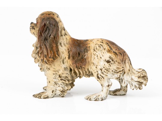 Antique Vienna Bronze Cold Painted Spaniel Figure